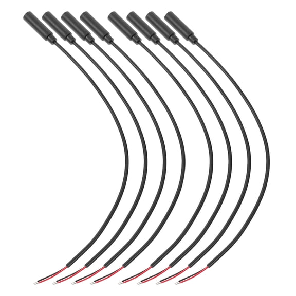 Milisten 8Pcs Black Female Jack to Bare Wire Audio Cable for Speaker with Wide Compatibility