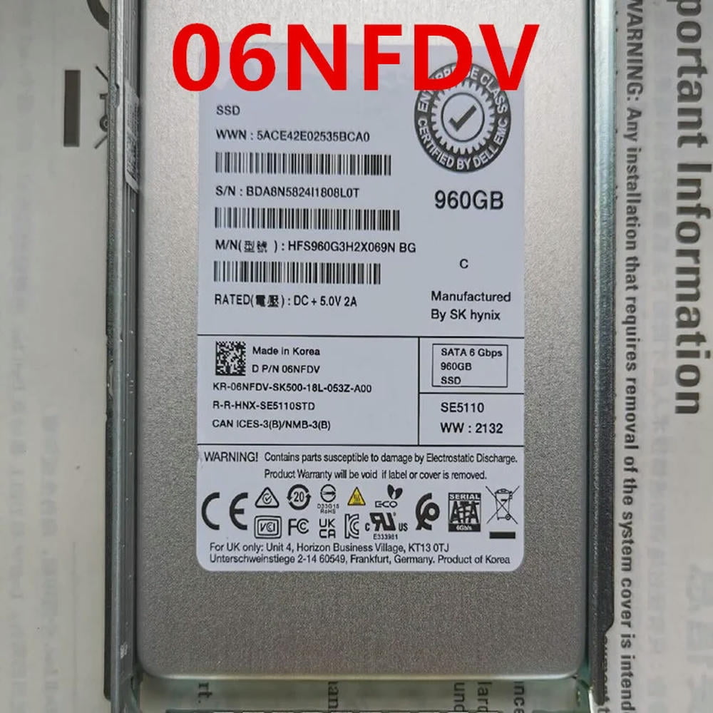 FOR Solid State Drive For 960GB SATA For 06NFDV 6NFDV