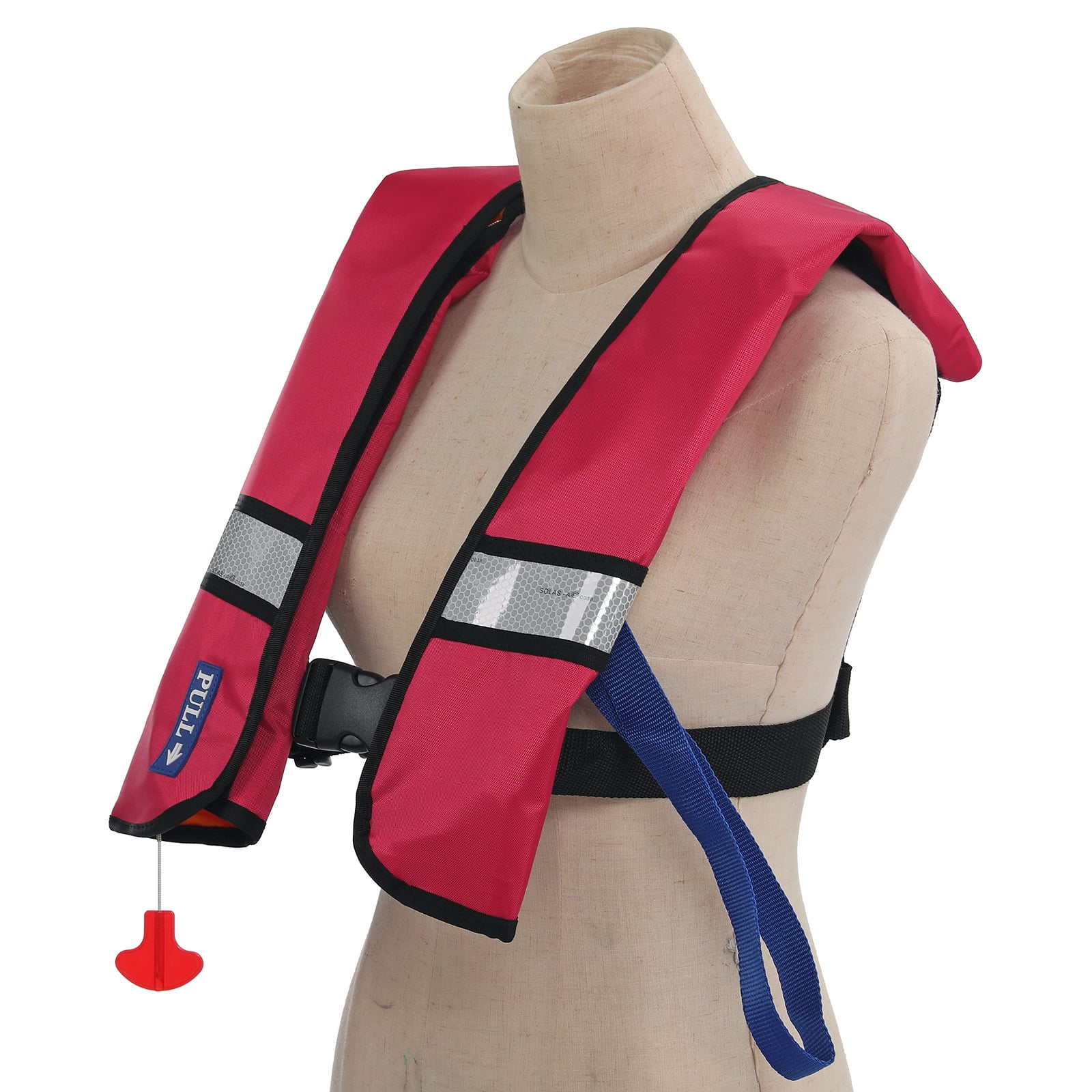 GOTGELIF Automatic Inflatable Life Jacket with Reflectors Safety Adult Life Jacket PFD Survival Buoyancy Life Vest for Boating Fishing Sailing Kayaking Surfing Paddling (Max Waist Size: 50'')