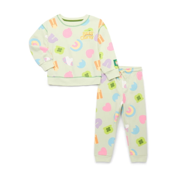 St. Patrick’s Day Lucky Charms Toddler Boys or Toddler Girls Print Sweatshirt and Joggers Set, 2-Piece, Sizes 12M-5T
