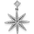 thumbnail image 3 of Sterling Silver Rhodium-plated Polished CZ Star Chain Slide Pendant Material Primary Purity Sleek Delicate Modern Designed for those who cherish timeless beauty, 3 of 4
