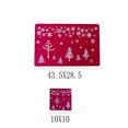 thumbnail image 2 of Juego de 6 manteles individuales navideños de PVC para mesa de comedor, tapetes aislantes del calor fáciles de limpiar, 2 of 5