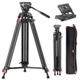 thumbnail image 1 of Trípode Profesional de Aluminio 72 Pulgadas con Cabezal de Líquido 360 Grados para Cámaras DSLR Cano, 1 of 9