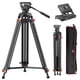 thumbnail image 1 of Trípode Profesional de Aluminio 72 Pulgadas con Cabezal de Líquido 360 Grados para Cámaras DSLR Cano, 1 of 9