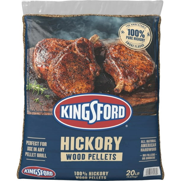 Kingsford 100 Hardwood Pellets for Grills, Hickory, 20 Pounds