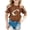 00-Brown1220, variant on WOYY Girls Glitter Football Graphic T-Shirt Fashion Active Short Sleeve Tshirt, Blue, Sizes 3-13