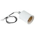thumbnail image 5 of 2X E27 Ceramic Screw Base Round LED Light Bulb Lamp Socket Holder Adapter Metal Lamp Holder with Wire White, 5 of 7