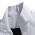 thumbnail image 4 of LODIENY Men Stand Collar Baggy Jacket with Pockets Zip Up Lightweight Long Sleeve Coat Casual Windbreaker Stylish Fall Golf Work Jackets Gray XXXL, 4 of 8