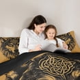 thumbnail image 4 of Manfei Wild Wolves Bedding Comforter Set,Jungle Wildlife Wolf Twin Comforter Sets,Black Orange Bedding Set For Boys,Super Cozy Room Decor Reversible,2pcs, 4 of 7