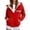 Red, variant on Bibifish Womens Graphic Fleece-Lined Long Sleeve Hoodies Full Zip Design With Side Pockets Relaxed Fit Casual Morning Daily Outings Cozy Tops