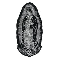 Virgin Mary Large Iron On Patch Embroidered Applique Sewing Label Punk Biker Patches Clothes Stickers Apparel Accessories Badge 1 piece