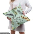 thumbnail image 5 of Ambesonne Forest Fabric by the Yard, Romantic Autumn Vibes Botany, 5 Yards, Pastel Green Blue and Peach, 5 of 5