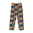 thumbnail image 4 of Fotbe Burning Rugby Balls Men's Pajama Pants,Sleepwear Pants,Pj Bottoms Drawstring And Pockets-Medium, 4 of 9