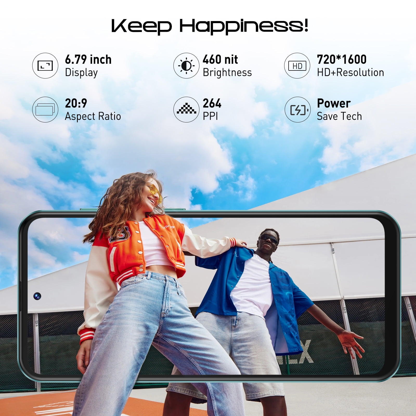 XGODY 4G T-Mobile Unlocked Android Phones, 128GB Smartphone, 6.79" IPS Screen 5280mAh Unlocked Cell Phone, Blue