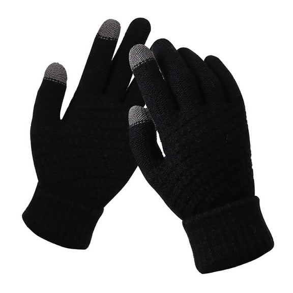 Winter Gloves for Women 1 Pair Touchscreen Gloves for Women Cold Weather, Fashion Knit Mittens Warm Winter Gloves Elastic Knit Gloves with Thickened Wrist Cuff, Mittens/Gloves For Cold Weather