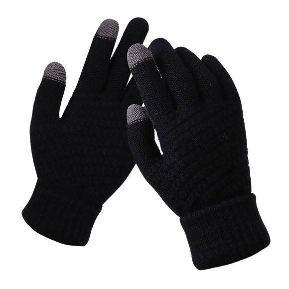 yievot Women's Winter Touch Screen Gloves Warm Fleece Lined Knit Gloves Elastic Cuff Winter Texting Gloves