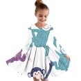 thumbnail image 1 of Odeerbi Niñas Vestido de Patinadora Dibujos Animados Vestidos de Princesa 4-14 Años Niños Graffiti Impreso Cuello Redondo Vestido de Manga Larga, 1 of 4