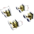 thumbnail image 2 of Paquete De 4 Ruedas Para Puerta De Ducha - Ruedas De Ducha - Poleas De Riel Deslizante - Brazo De Soporte De Latón Con Ruedas De 25 Mm De Diámetro Para Mampara De Ducha, Cuarto De Ducha, 2 of 5
