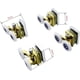 thumbnail image 2 of Paquete De 4 Ruedas Para Puerta De Ducha - Ruedas De Ducha - Poleas De Riel Deslizante - Brazo De Soporte De Latón Con Ruedas De 25 Mm De Diámetro Para Mampara De Ducha, Cuarto De Ducha, 2 of 5