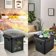 thumbnail image 2 of Storage Ottoman with Lock,Fireproof Folding Ottoman Foot Rest Stool Storage Chest with Storage Safe for Important Documents,Waterproof Short Ottoman Foot Stool with Handles, 2 of 8