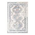 thumbnail image 3 of Unique Loom Charlotte Collection Area Rug - Quail (5' 3" x 8' Rectangle Ivory Aqua/Blue), 3 of 7