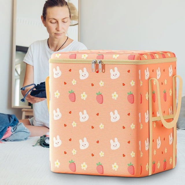Large Storage Bag for Quilts, Comforters, Clothes, Moving, Foldable Oxford Cloth Storage Bag with Handles, Water Resistant, Dustproof, Space Saving, Home Organization
