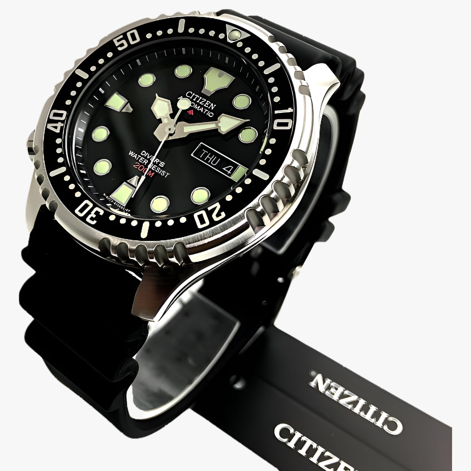 Citizen Men s Promaster Diver s 200m Automatic Wrist Watch NY0040 09E with Rubber Band Walmart