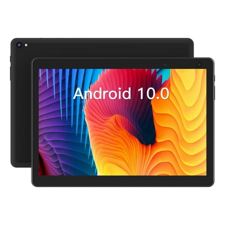 Tablet 10 inch, Android Tablets 32GB ROM Support 512GB Expand, 2+8MP Dual Camera, IPS Touch Screen Display, Wifi Computer Tablet PC, 6000mAh Big Capacity Battery - Black