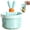 Blue, variant on 2PCS Rabbit Ears Kitchen Sink Drain Strainer Basket –2.9 In Fine Mesh Automatic Dumping with Lifting Handle