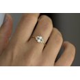 thumbnail image 4 of HeartsAndYou 1.6ct Round Cut Moissanite Engagement Ring for Women 18k Yellow Gold Over Silver Stylish Cluster, 4 of 9
