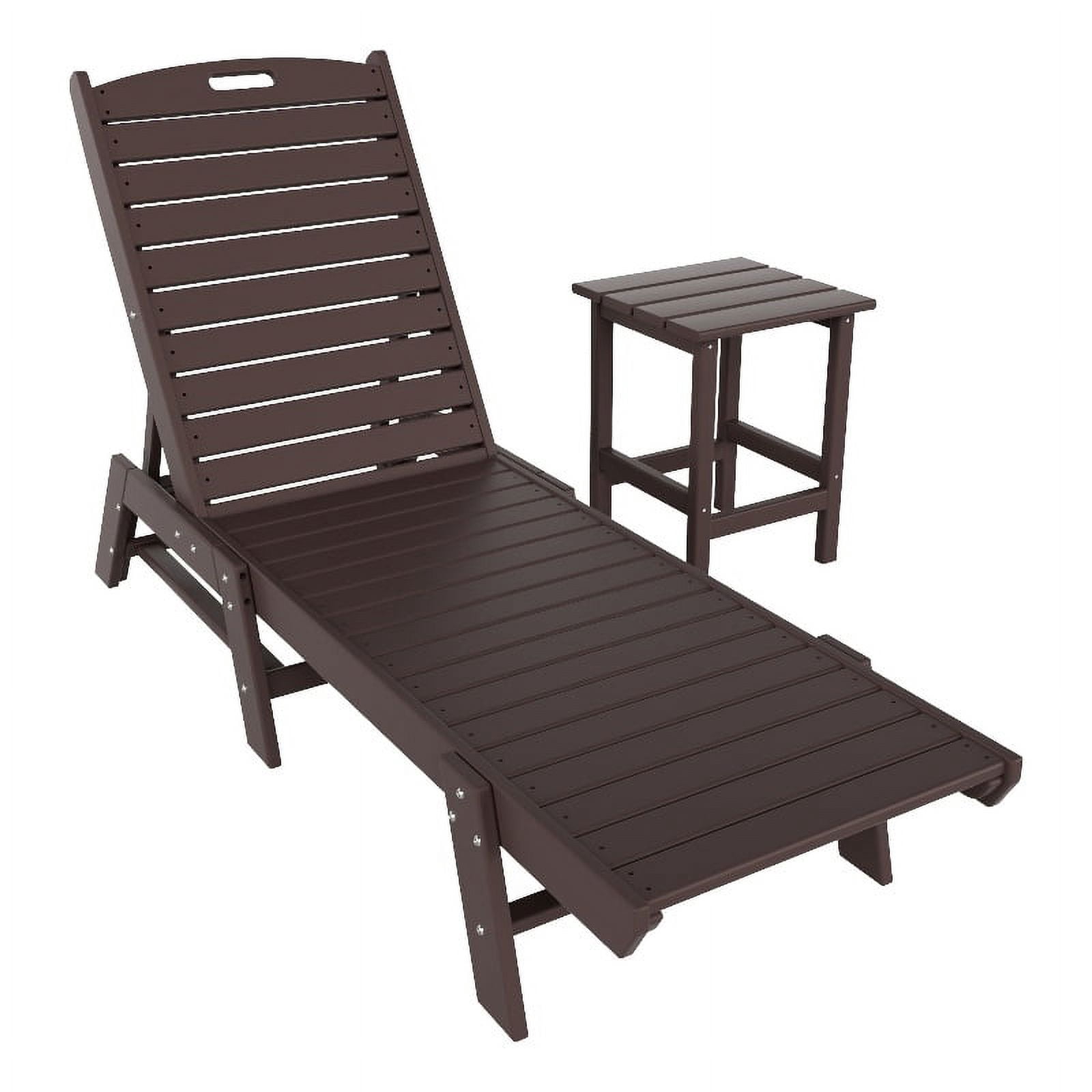 Chaises Longues en Plastique Adirondack Classiques pour Extérieur (Ensemble de 2)