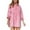 Pink-03, variant on Women's Collared Denim Shirt Dress - Long Sleeve Button Down Casual Tunic Jean Dress