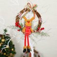 thumbnail image 4 of Guirnaldas navideñas de ratán hechas a mano, guirnalda colgante para puerta, decoración de fiesta en casa, 2 uds., 4 of 7