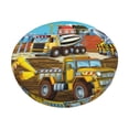 thumbnail image 1 of Qekee Different Construction Site Vehicles Print Velvet Round Bar Stool Seat Cover, Soft Foam Cushioned Protector with Non-Slip Backing for Kitchen, Office & Restaurant Chairs-14 inch, 1 of 7