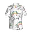 thumbnail image 2 of Good Night Star And Cloud Men's 3d Print Casual Button Down Shirts, Novelty Hawaiian Short Sleeves 3xl, 2 of 8