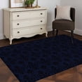 thumbnail image 3 of Dark Blue Floral Abstract Area Rugs 2.7'x5', Washable Small Throw Rugs for Kitchen Bedroom, Vintage Ethnic Bohemian Flowers Indoor Outdoor Rug Non-Slip Low Pile Carpet Runner Reversible Floor Mats, 3 of 8