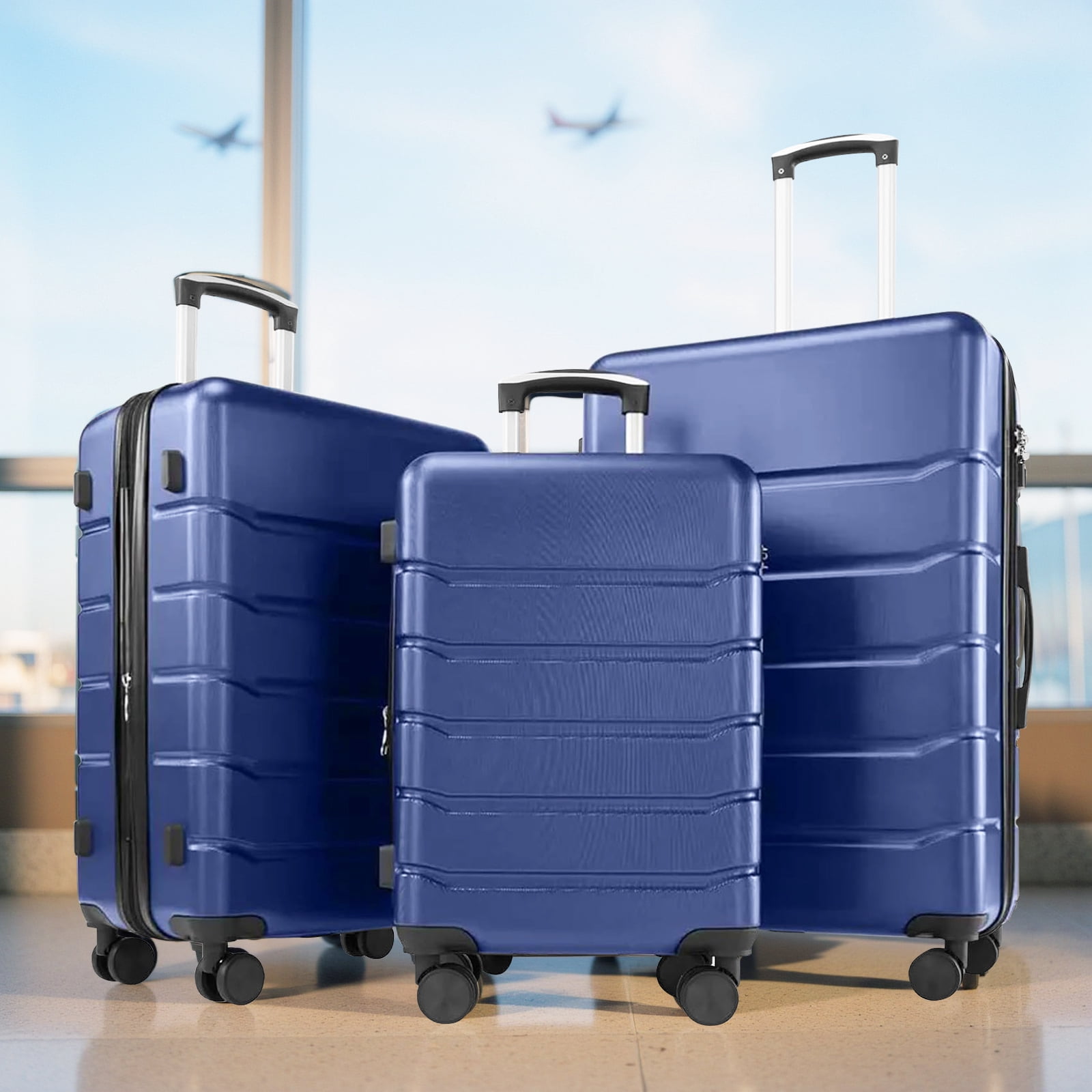 Simenmax 28 Inch Luggage, Hard Shell Rolling Suitcase with TSA Lock, Lightweight Luggage with Spinner Wheels, Blue