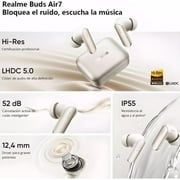 سماعات Realme Buds Air 7، مشغلات جهير ديناميكية مقاس 12.4 مم، وقت تشغيل 52 ساعة، 52 ديسيبل هجين ANC، 6 ميكروفون ENC، زمن انتقال منخفض 45 مللي ثانية، صوت مكاني 360، LHDC عالي الدقة، مقاومة للغبار والماء IP55، BT v5.4 - أرجواني لافندر
