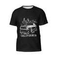 thumbnail image 5 of Generic California Car Letter Graphic Print T-shirts Men's Short Sleeve T-shirt (Multi-color) Black, 5 of 7