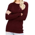 thumbnail image 1 of Birdeem Chemise Décontractée à Manches Longues pour Femmes, Col Rond, Ample, Pull Biouse, 1 of 1