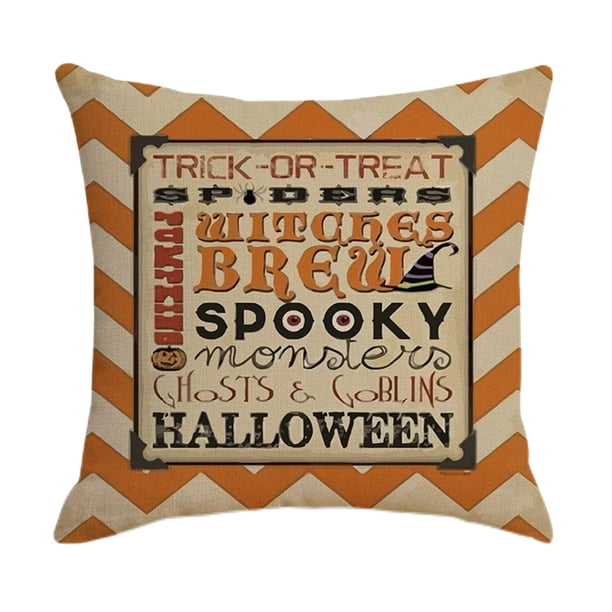 Advancent Funda de almohada decorativa, decoración de Halloween, funda de almohada acogedora con patrón de calabaza, funda de cojín cuadrada para sofá, Decoración del hogar siete SXYM42 Advancent HA060851-07B