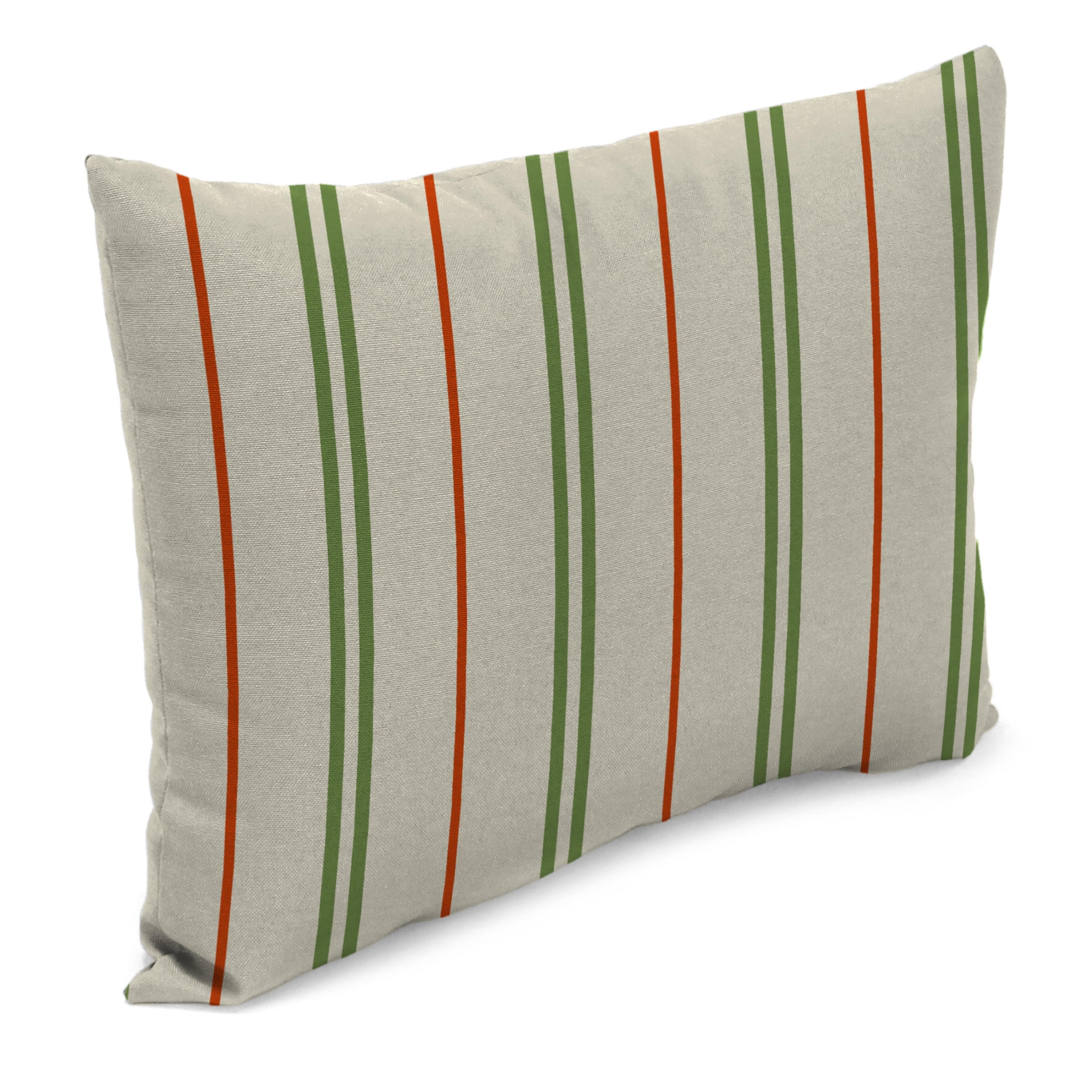 Jordan Manufacturing 12" x 18" Gallan Cedar Grey Stripe Rectangular Outdoor Lumbar Throw Pillow (2 Pack)