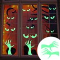 thumbnail image 5 of BOBOMOTI Halloween Decorations Clearance Halloween Fluorescent Window Clings Removable for School Shop Home Decor/Indoor Party Decorations, 5 of 5