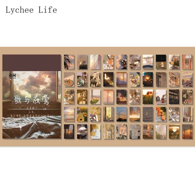 Lychee Life Flower Plants Washi Paper Note Stickers Sticky Scrapbooking Junk Journal Happy Planner Etiqueta Decoración Tan Jianjun unisex