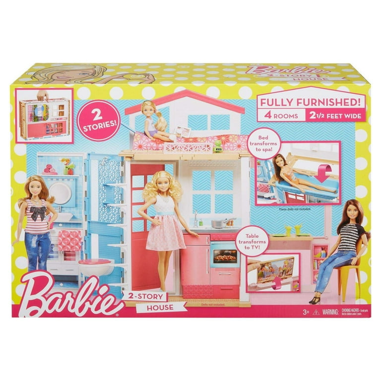 Barbie 2-Story House Close-and-Go Portable Playset 