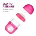 thumbnail image 3 of Boon Nursh Reusable Silicone Pouch Baby Bottle, Air-Free Feeding, Pink Multi Pack 4 Oz 3 Pk, 3 of 9