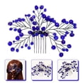 thumbnail image 3 of Bride Hair Comb Blue Zircon Hair Comb Hair Insert Comb Wedding Hair Accessories, 3 of 8