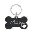 thumbnail image 2 of Dog Tag - Personalized Dog Tag - Dog Tags for Dogs - Dog Name Tags Personalized - Bone Shaped Dog Tag with Hollow Paw Print, 2 of 17