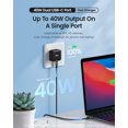 thumbnail image 5 of USB C Charger, AOHI 40W Fast Charger Block for iPhone 14/14 Plus/14 Pro Max/13 Pro Max, iPad, Galaxy, Pixel, PPS PD Dual Port USB C Wall Charger, Foldable Power Adapter(Cable Not Included), 5 of 9