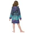 thumbnail image 7 of FORMRS Niños Bathrobe Unisex Hooded Robe Soft Plush Pajamas Sleepwear, Size 7-9T, Purple Moonlight Forest, 7 of 7